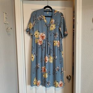 Orange Creek Blue Floral Dress